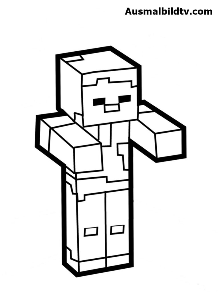Ausmalbilder Minecraft Steve