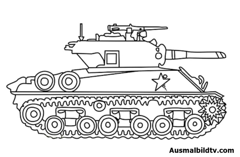 Armee Panzer Ausmalbilder Kostenlos - Militärfahrzeuge | AusmalbildTV